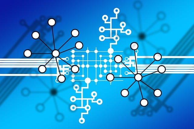 Free digital network connection illustration