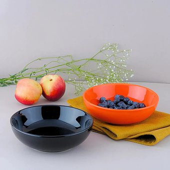 Schwarz Orange Snackschalen
