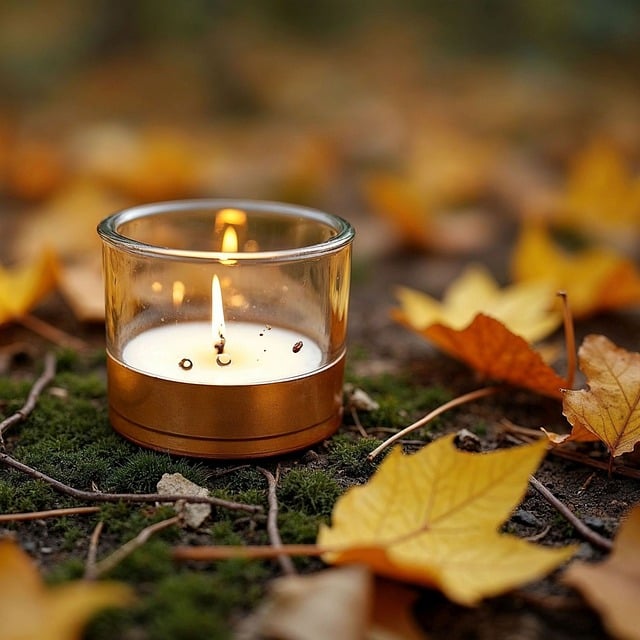 Free a candle autumn memory illustration