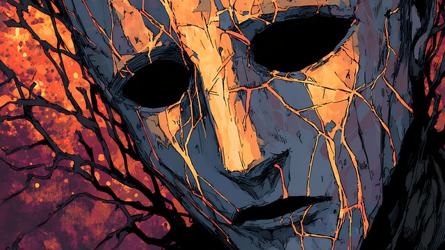 Free mask horror fantasy illustration