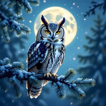 Free Owl Bird illustration and picture