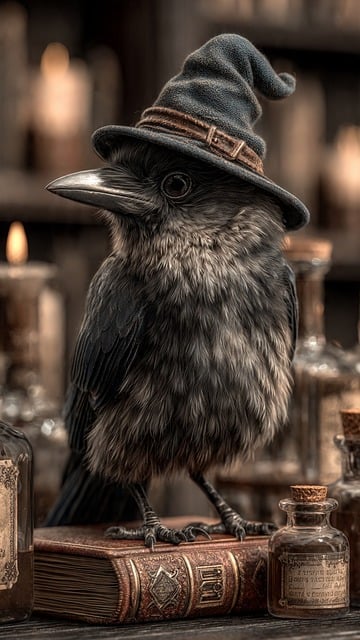 Free Crow Halloween illustration and picture