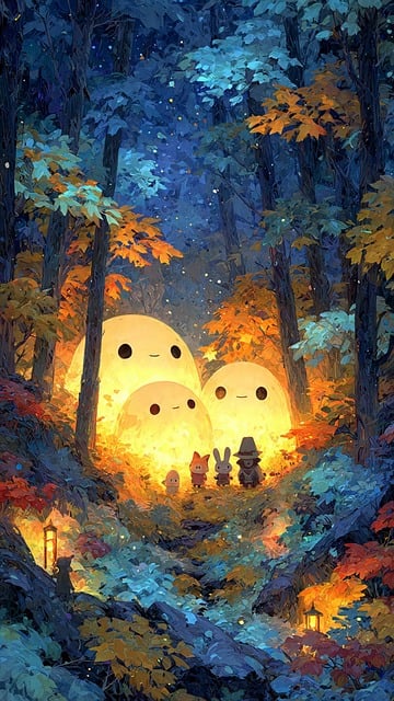 Free Ghosts Forest illustration and picture