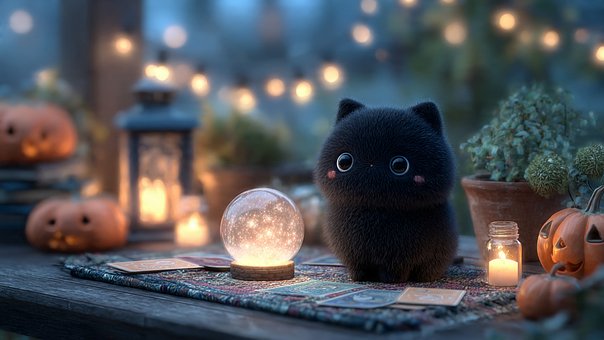 Free Cat Halloween illustration and picture