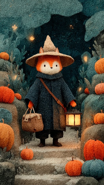 Free Halloween Fox illustration and picture