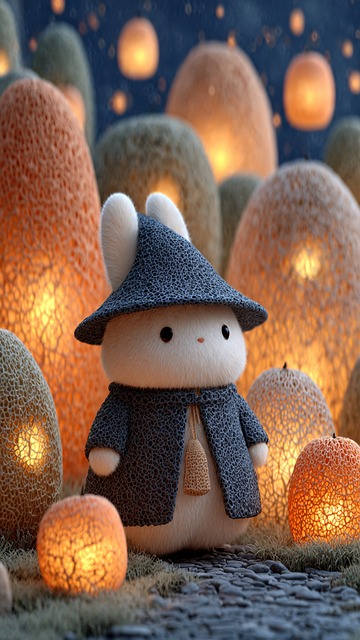 Free Bunny Lantern illustration and picture