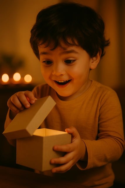 Free child boy gift illustration
