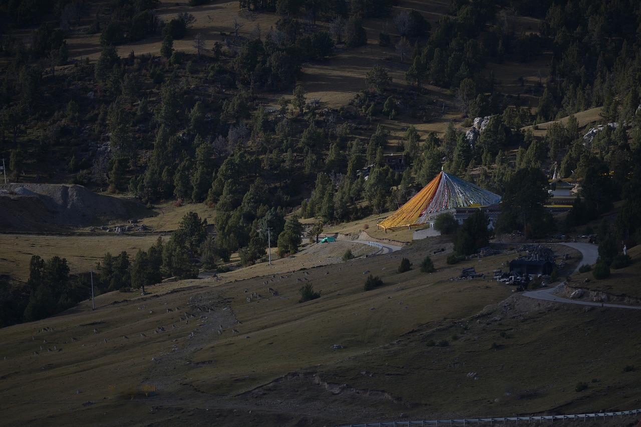 Download free HD stock image of Gar Monastery Prayer Flags Free Gar Monastery Prayer Flags photo and picture