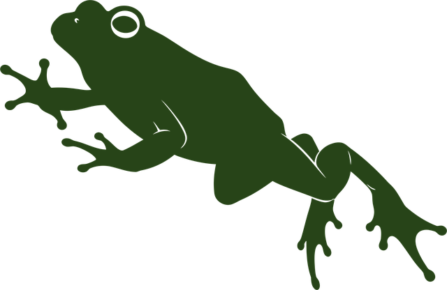 Free frog green silhouette vector