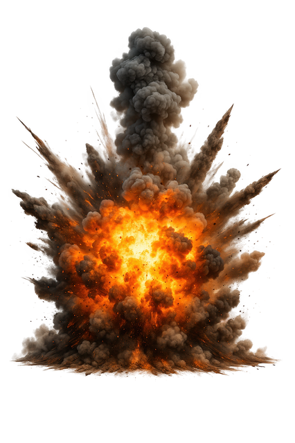 Free explosion fire blast smoke cloud illustration