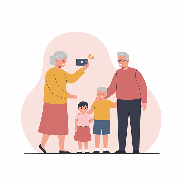 Großeltern, Oma, Opa, Kinder, Junge