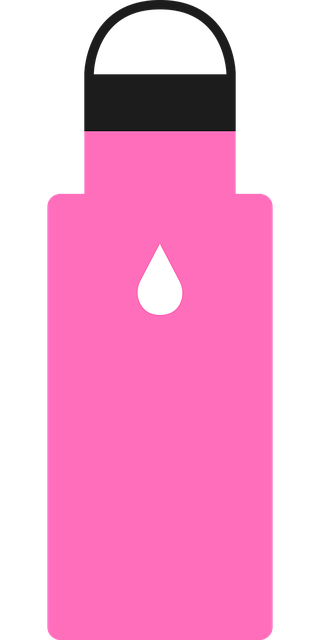 Botella De Agua, Matraz, Botella, Rosado