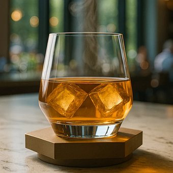 Goldene Whiskygläser, Barglas-Set