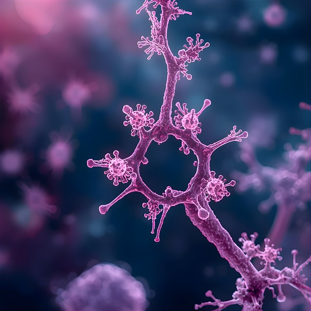 Free virus microscopic medical illustration