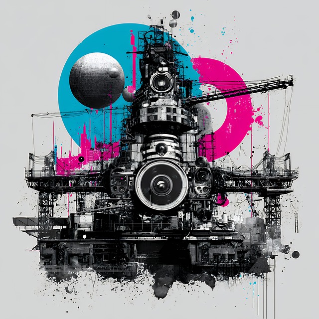 Free steampunk locomotive train illustration
