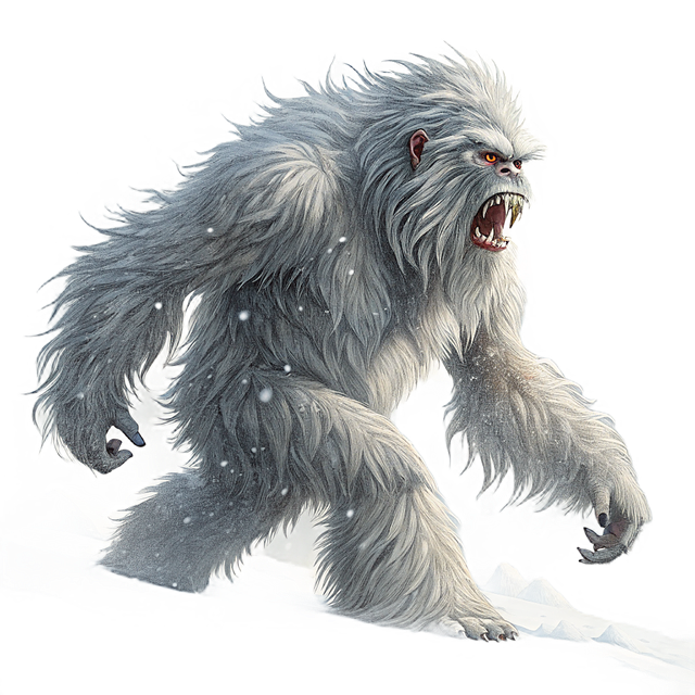 Free yeti winter snow illustration