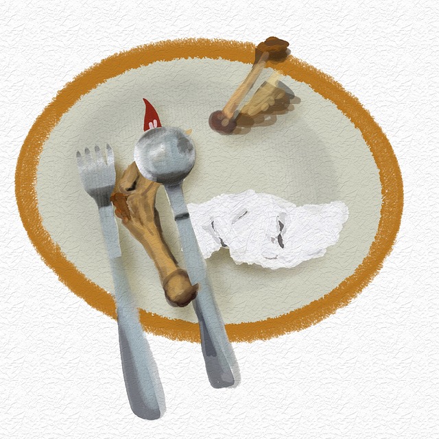 Free food plate a meal illustration