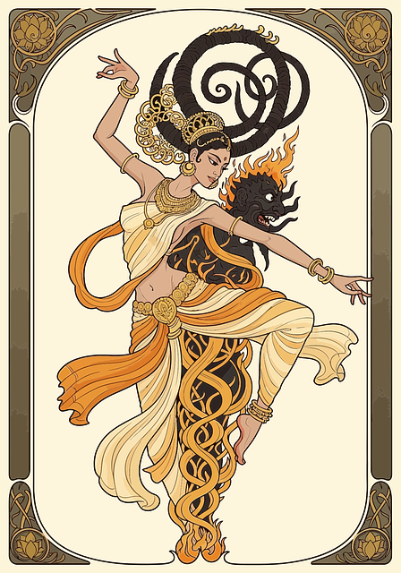 Free mohini hinduism duality illustration
