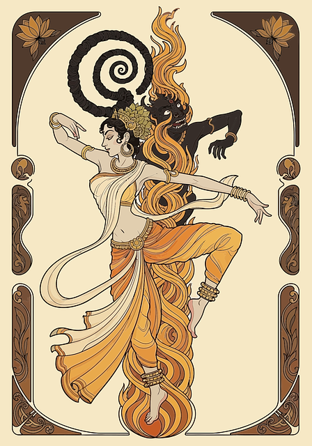 Free mohini hinduism duality illustration