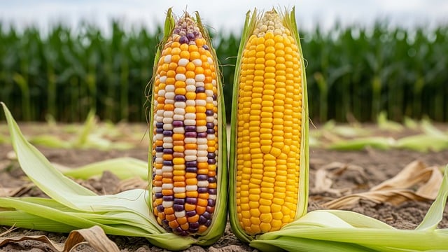 Free corn ear colored corn illustration