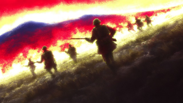 Silhuett, Brand, Slagfält, Militär