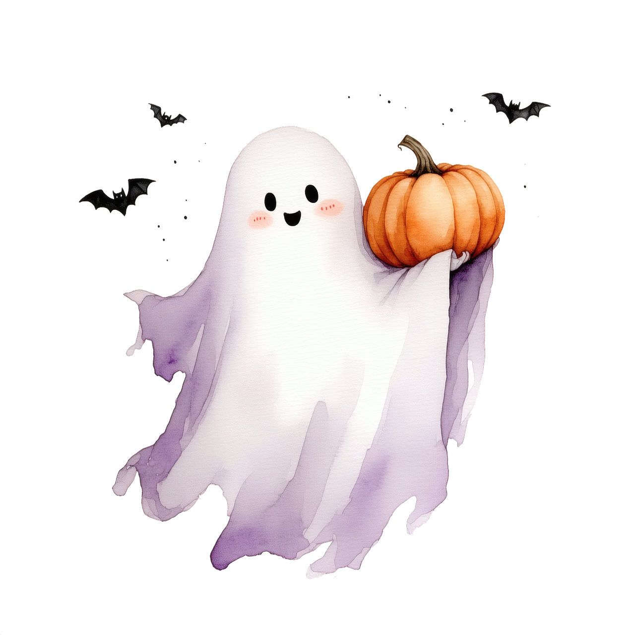 Free ghost pumpkin halloween illustration