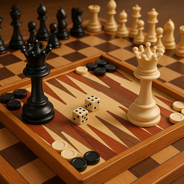 Free chess pieces backgammon 3d illustration illustration