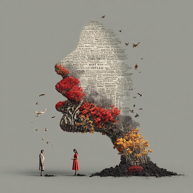 Free surreal digital volcanic illustration