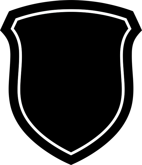 Free shield curved outline vector