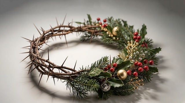 Free christmas reason for season wreath illustration