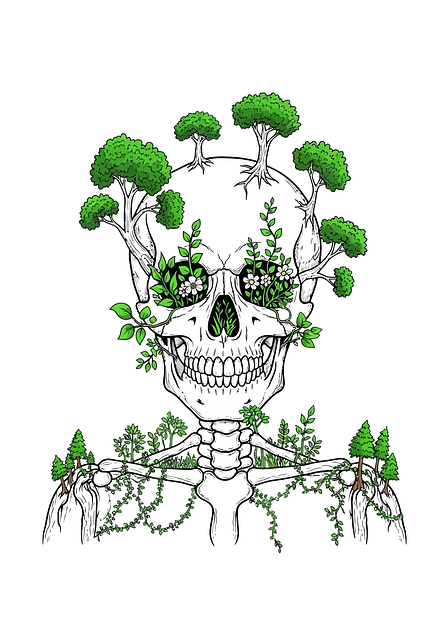 Free skull dead natural illustration