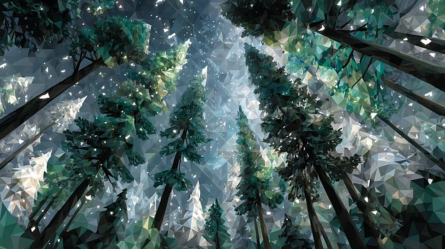 Free trees sky forest illustration