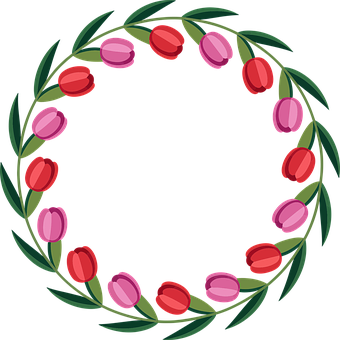 Moldura De Tulipa, Coroa De Flores