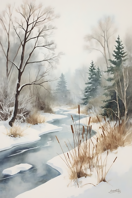 Free Winter Landscape illustration and picture