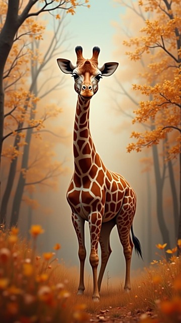 Free Giraffe Wildlife illustration and picture