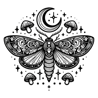 Alas, Luna, Creciente, Estrellas