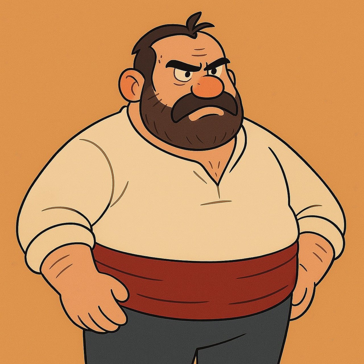 Download Cartoon Character, Romanian Peasant, Strong Man. Royalty-Free ...