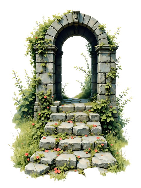 Free passage tunnel gate illustration