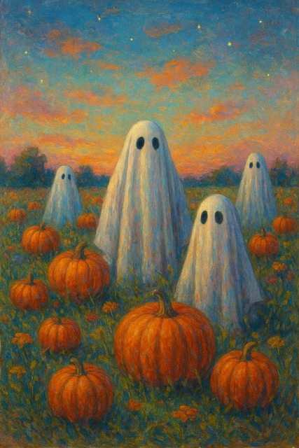 Free ai generated halloween autumn illustration
