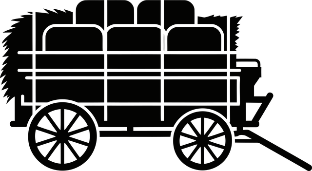 Free hay wagon silhouette wagon vector