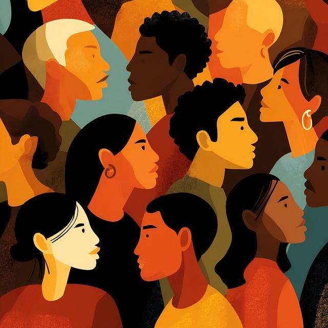 Free people crowd diverse illustration