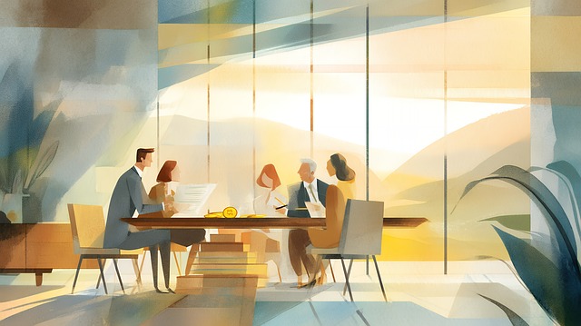 Free ai generated people meeting illustration