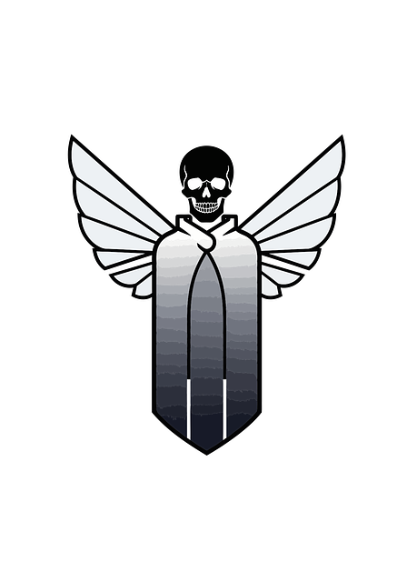 Free skeleton wing angel vector