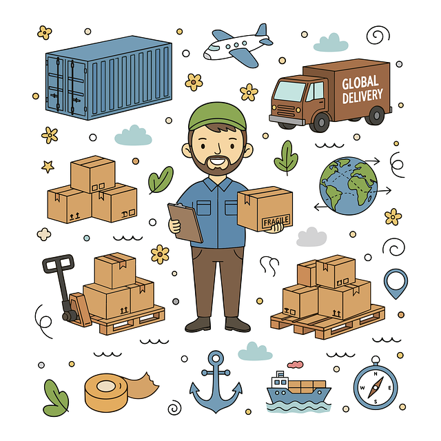 Free logistics delivery shipping vector