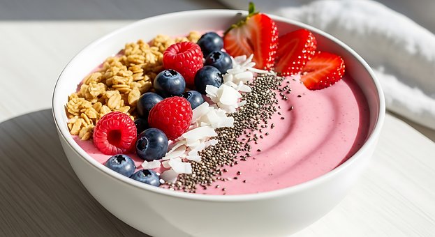 Tigela De Smoothie, Amoras Frescas