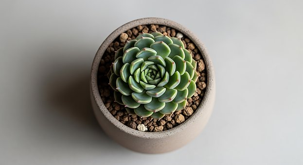 Suculento, Echeveria, Planta, Panela