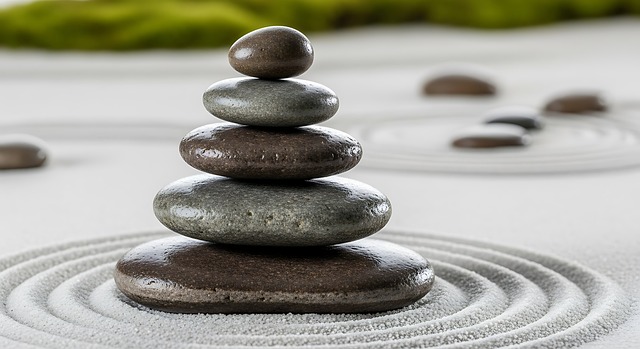 Free zen stones balanced illustration
