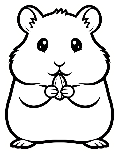 Hamster, Schetsen, Dier, Eten, Huisdier