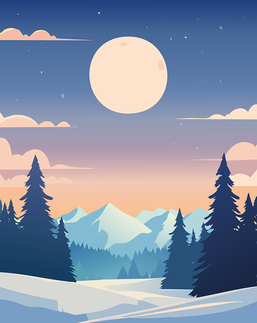 Download free HD stock image of Winter Snow Free winter snow night sky illustration
