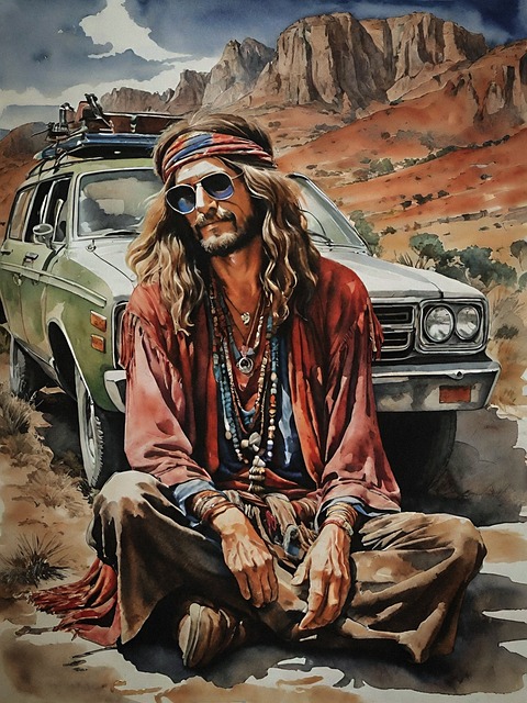 Free Hippie Retro illustration and picture